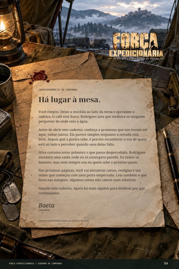 Carta ficcional do Caderno de Campanha